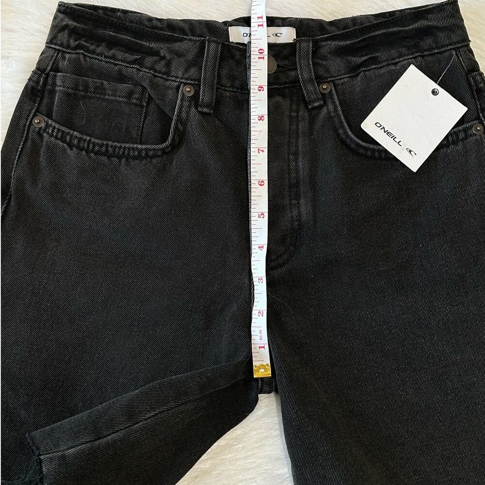 O’Neill Denim Bermuda Charcoal Wash Cut Off Button Fly Shorts Size 25 | 2 | XS - Picture 11 of 12